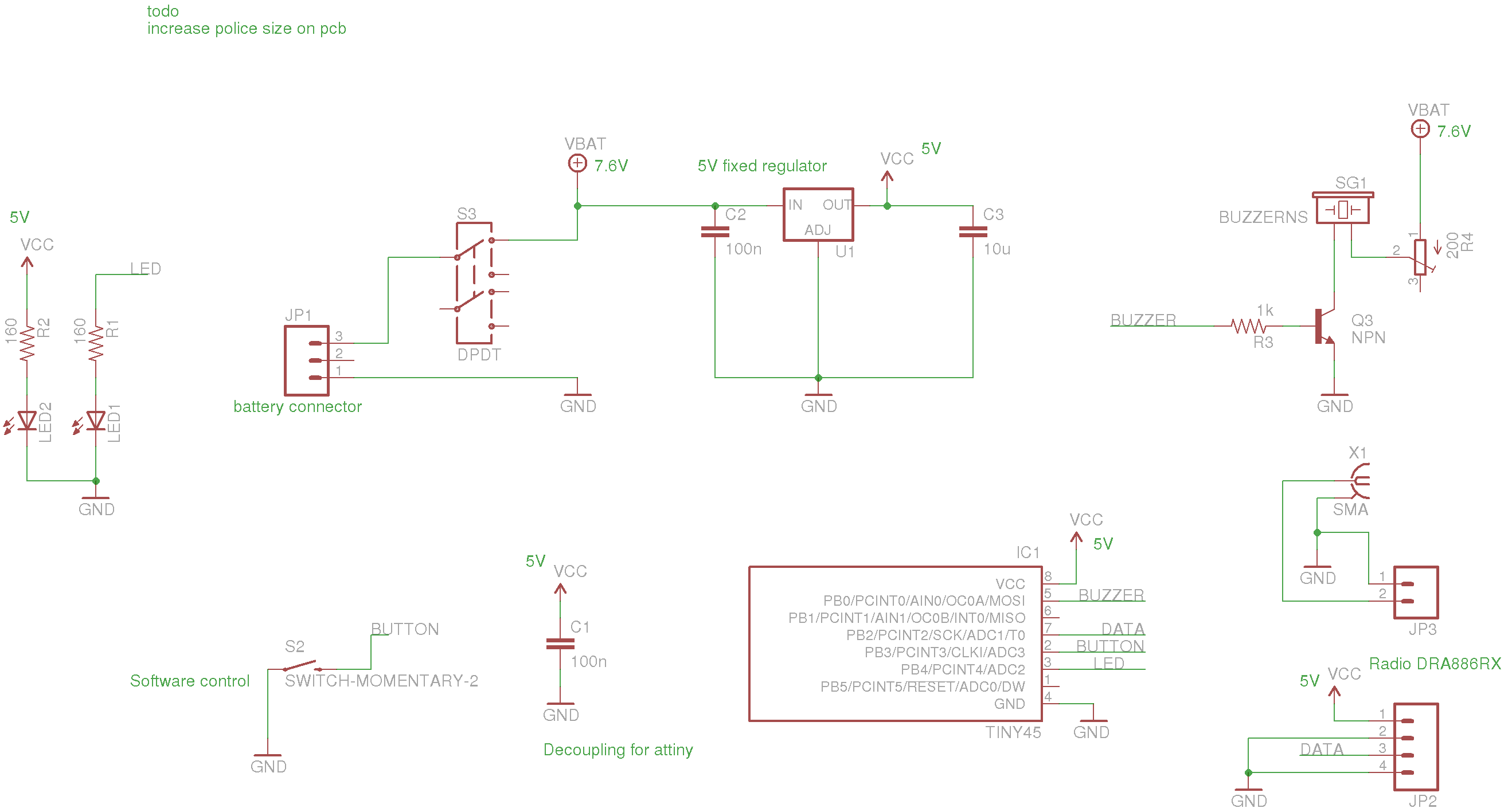 Schematic of the Rx board